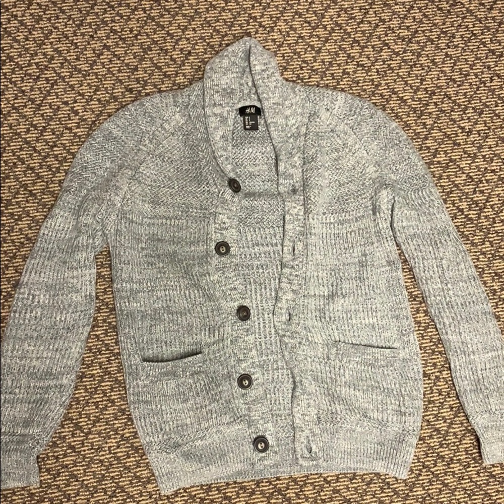 H&M Shawl-Collar Ribbed Cardigan